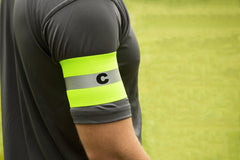 Kwik Goal Reflective Captain Arm Band Hi-Vis Yellow Youth
