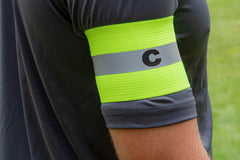 Kwik Goal Reflective Captain Arm Band Hi-Vis Yellow Youth