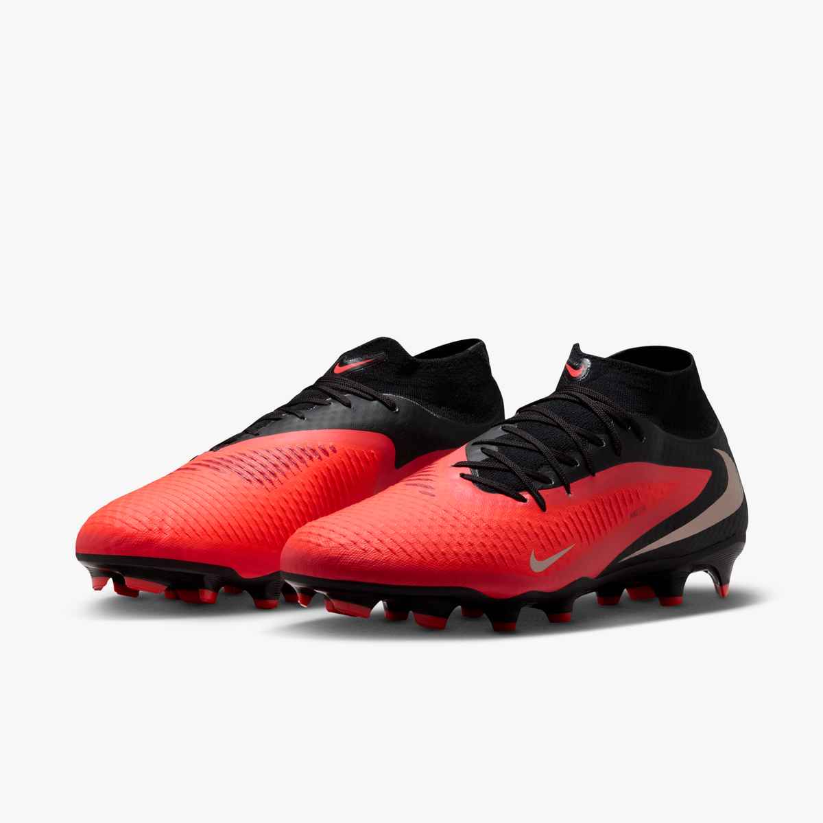 Nike Phantom 6 High Academy Multi-Ground Men's Soccer Cleats - Bright Crimson/Blur/Black