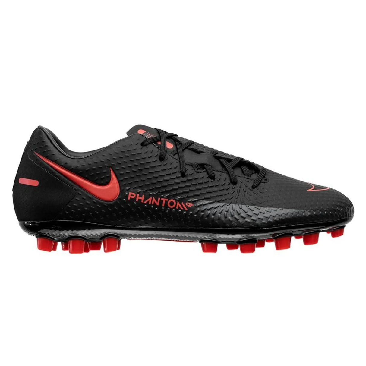 Nike Phantom GT Academy AG Artificial Grass Soccer Cleats - Black/Chile Red/Dark Smoke Grey
