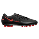 Nike Phantom GT Academy AG Artificial Grass Soccer Cleats - Black/Chile Red/Dark Smoke Grey