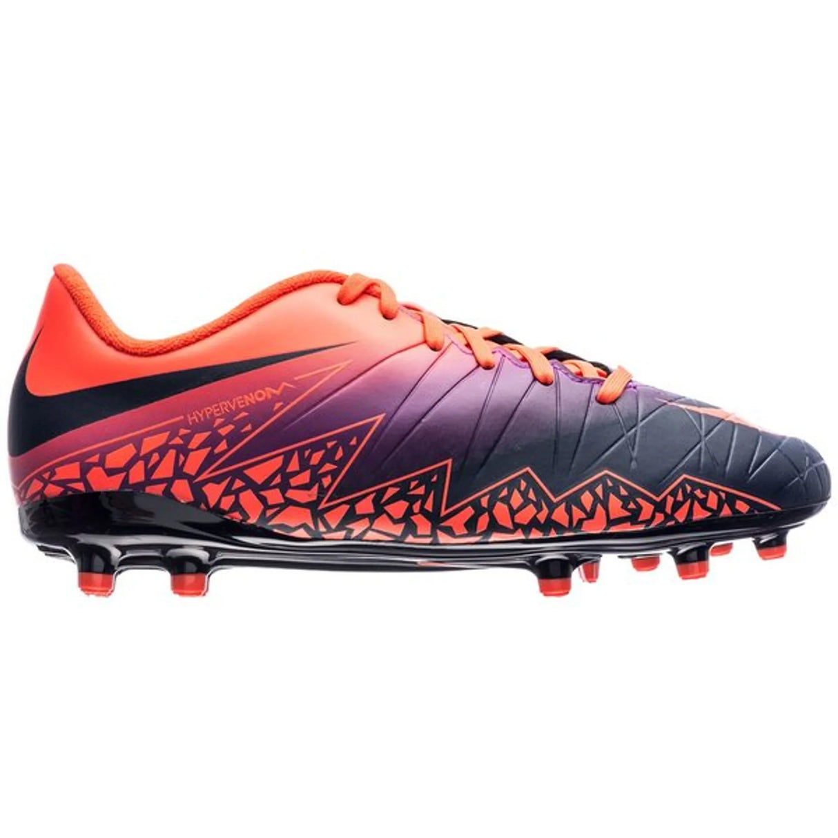 Nike JR Hypervenom Phelon II FG Soccer Cleats - Total Crimson/Obsidian/Vivid Purple