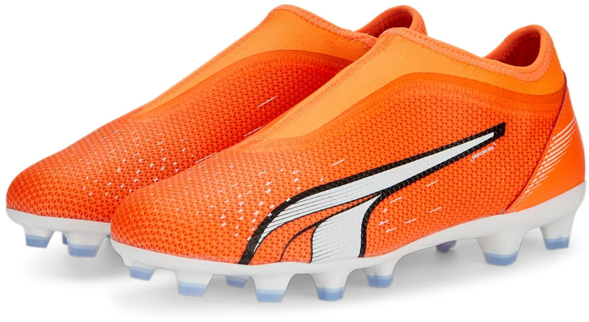 PUMA Ultra Match Laceless FG/AG Youth Soccer Cleats - Orange