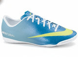 Nike Jr Mercurial Victory IV IC Youth Indoor Soccer Shoes - Blue/Pink/Volt