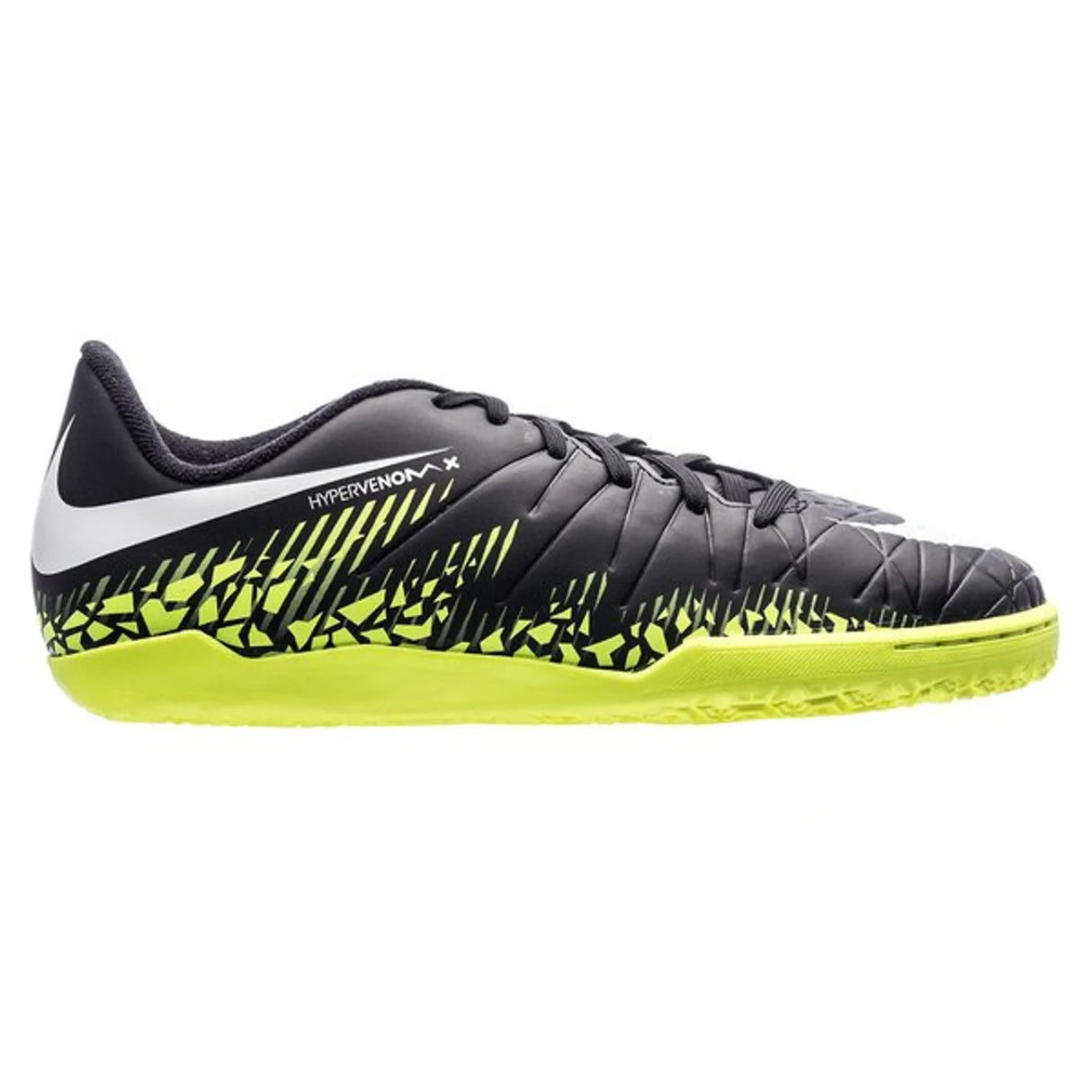 Zapatillas de Fútbol Sala Nike JR HyperVenom Phelon II IC - Negro/Blanco/Volt