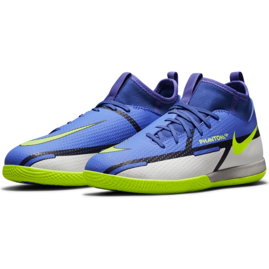 Nike JR Phantom GT2 Academy Dinamic IC Youth Soccer Shoes - Sapphire/Volt/Grey/Blue