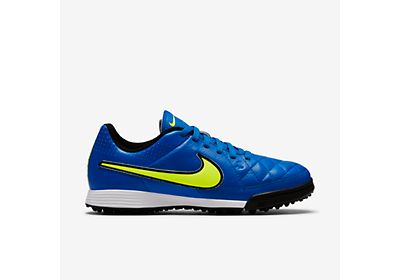 Nike Tiempo Genio Leather Turf Youth Soccer Cleats - Soar/Volt