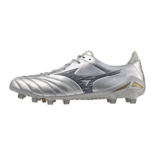 Mizuno Morelia Neo IV Elite FG Terreno firme Plata/Oro