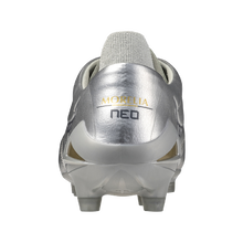 Mizuno Morelia Neo IV Elite FG Terreno firme Plata/Oro
