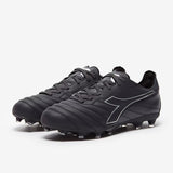 Diadora Brasil Elite LT LP 12 Firm Ground Soccer Cleats - Anthracite/Black/Silver