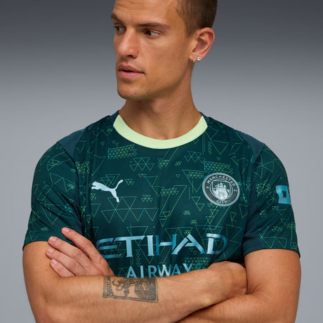 PUMA Manchester City 4th Men's Soccer Jersey 26 - Green Terrain