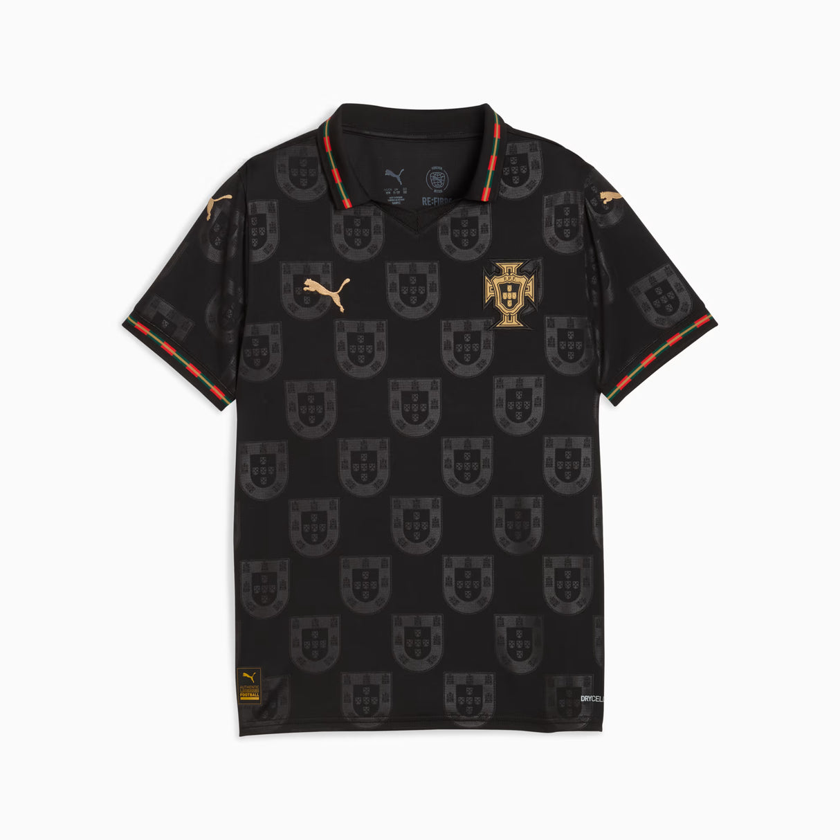 PUMA Portugal Special Edition Youth Soccer Jersey 25/26- Black/Gold