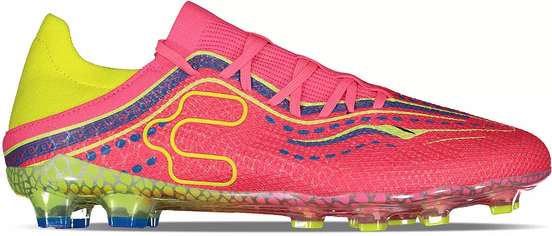 Charly Zinetik 26 PFX Firm Ground Men's Soccer Cleats - Fuchsia/Yellow