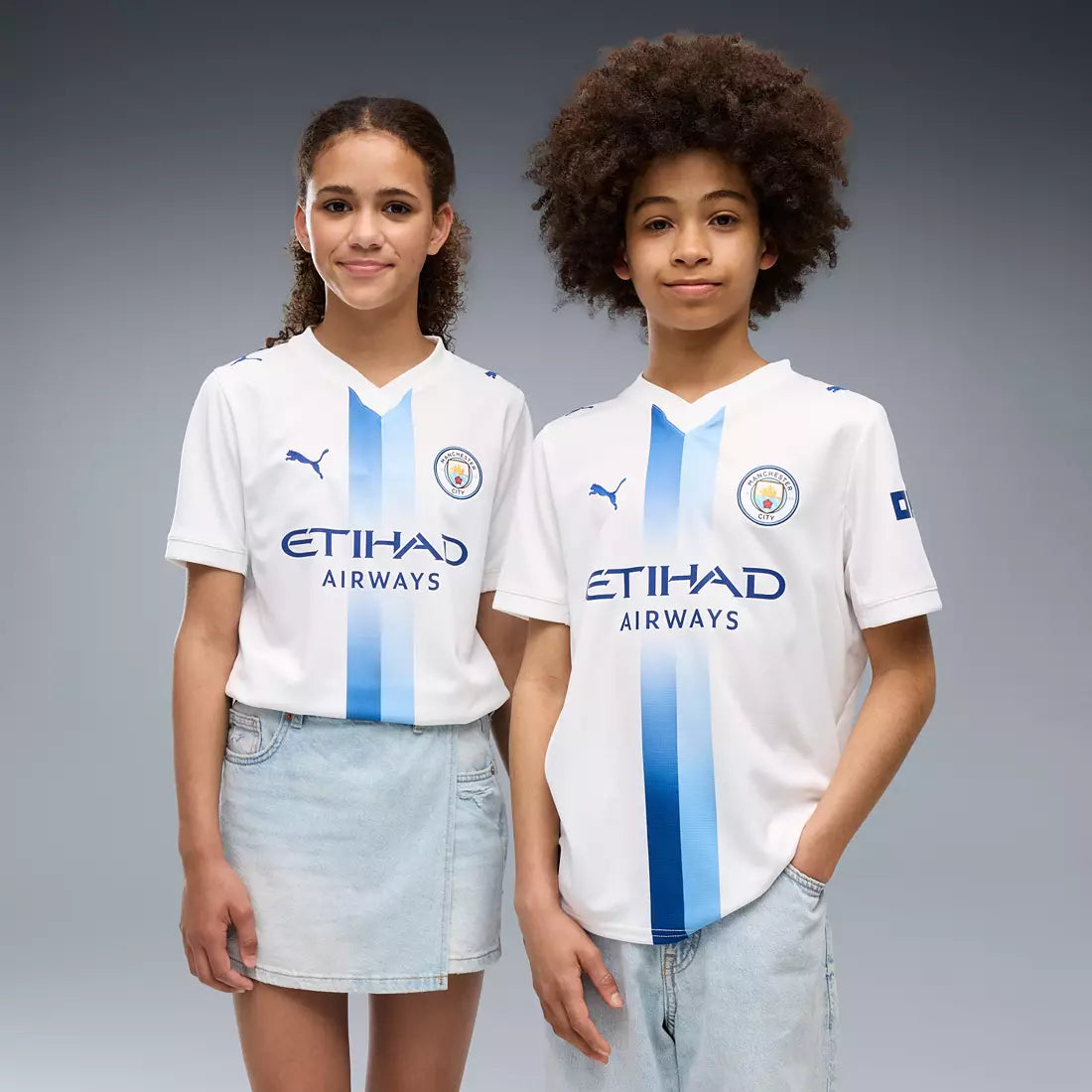 PUMA Manchester City Third Youth Soccer Jersey 2026 - White/Blue