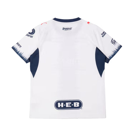 PUMA Monterrey Away Estadio Youth Soccer Shirt 26-27 - White