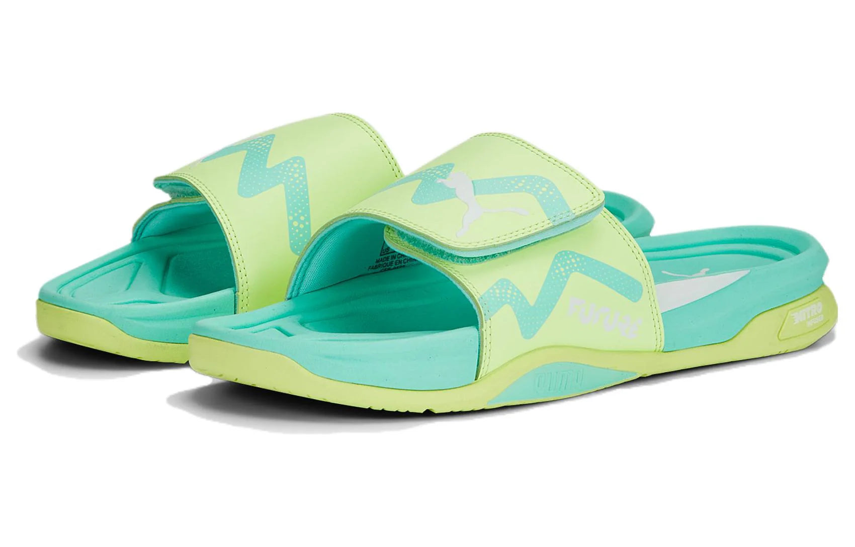 PUMA Dream NITRO Slide Future Unisex Fast Yellow/White/Electric Peppermint