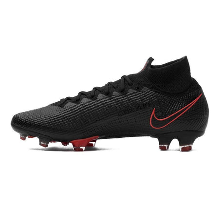Nike Mercurial Superfly 7 Elite FG Firm Ground Men's Soccer Cleats - Black/Chile Red/Dark Smoke Grey