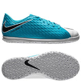Nike Jr HypervenomX Phade III IC Indoor Soccer Shoes - White/Black/Photo Blue