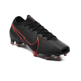 Nike Mercurial Vapor 13 Elite FG Firm Ground Men's Soccer Cleats - Black/Chile Red/Dark Smoke Grey/Chile Red