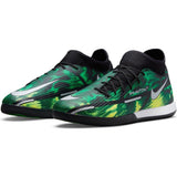 Nike Phantom GT2 Academy D IC Indoor Soccer Shoes - Black/Platinum/Green Strike