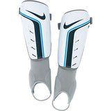Nike Youth Shield Soccer Shin Guards - White/Blue/Black