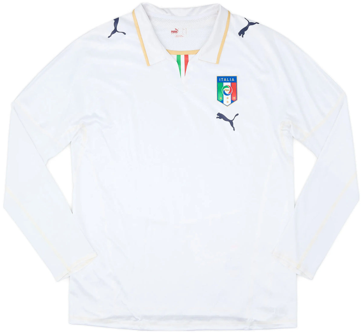 PUMA Italia Long Sleeve Away Shirt White