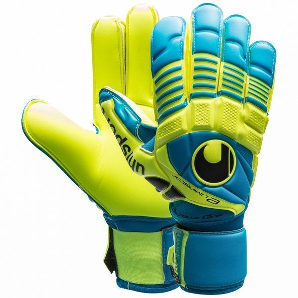 Uhlsport Eliminator Absolutgrip Goalkeeper Gloves Cyan/Yellow