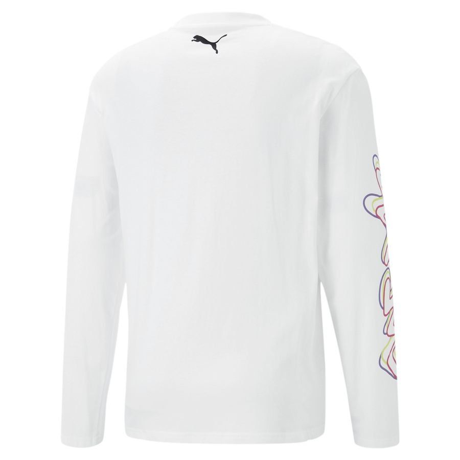 PUMA Neymar JR Creativity Long Sleeve T-Shirt White/Fluo Yellow Limited Edition