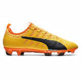 PUMA Evopower Vigor 1 FG Firm Ground Soccer Cleats - Ultra Yellow/Peacoat