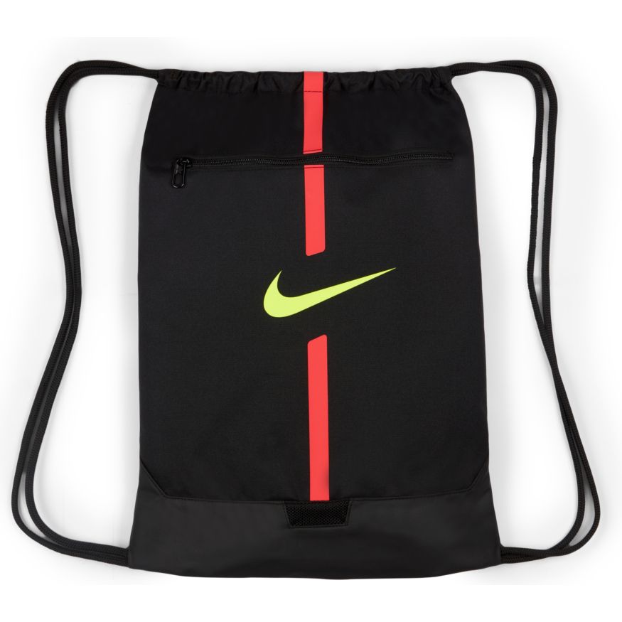 Nike Academy Soccer Gymsack - Black/Bright Crimson/Volt