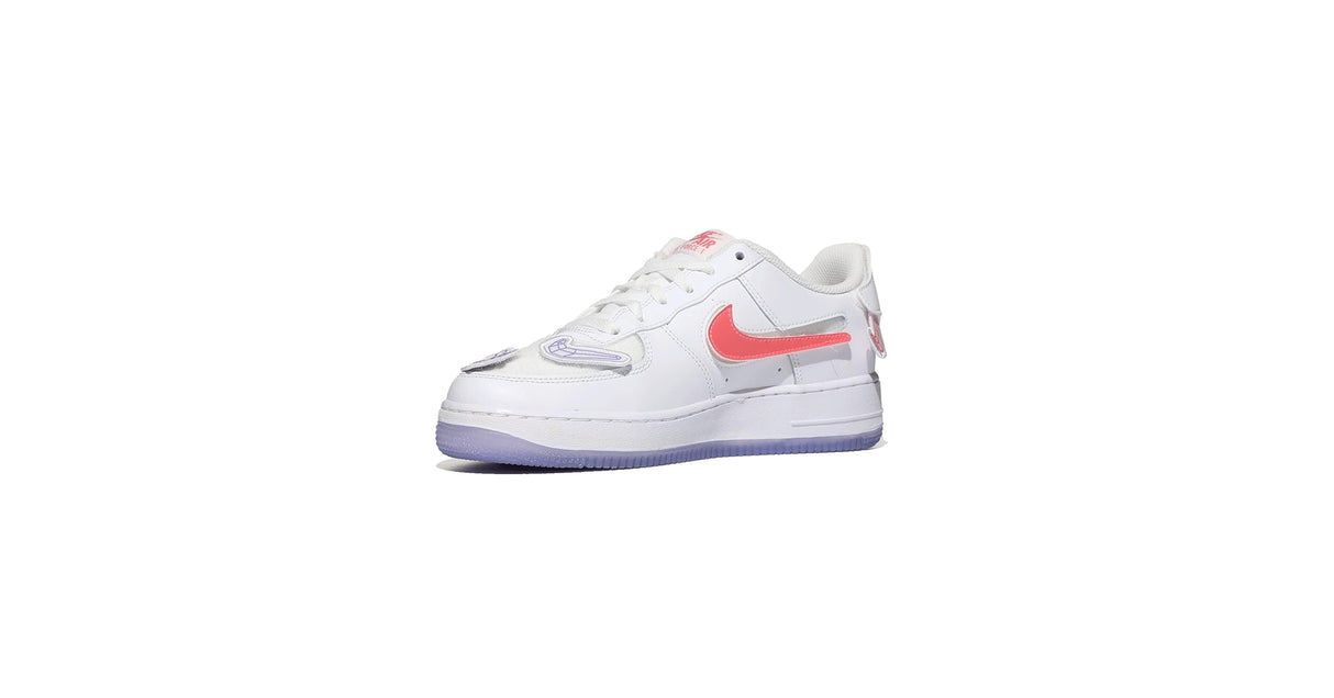 Nike Air Force 1/1 Youth Soccer Shoes - White/Pink