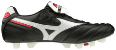 MIZUNO Morelia II Made in Japan FG - Botas de fútbol para terreno firme, color negro y blanco