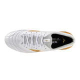 Mizuno Morelia Neo IV Beta Elite FG Firm Ground Soccer Cleats - White/Gold