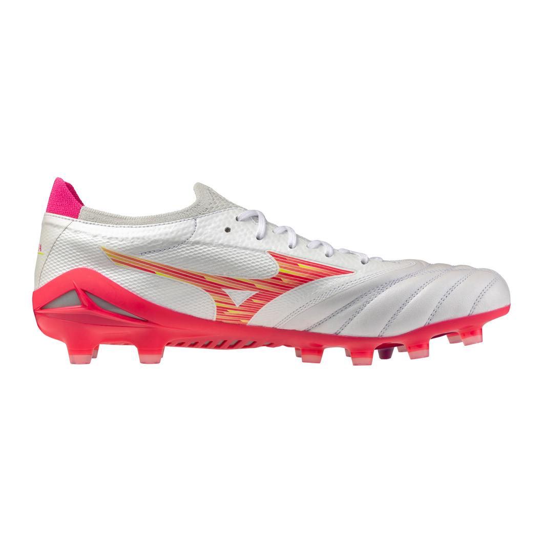 Mizuno Morelia Neo IV Beta Elite FG Firm Ground Soccer Cleats - White/Pink