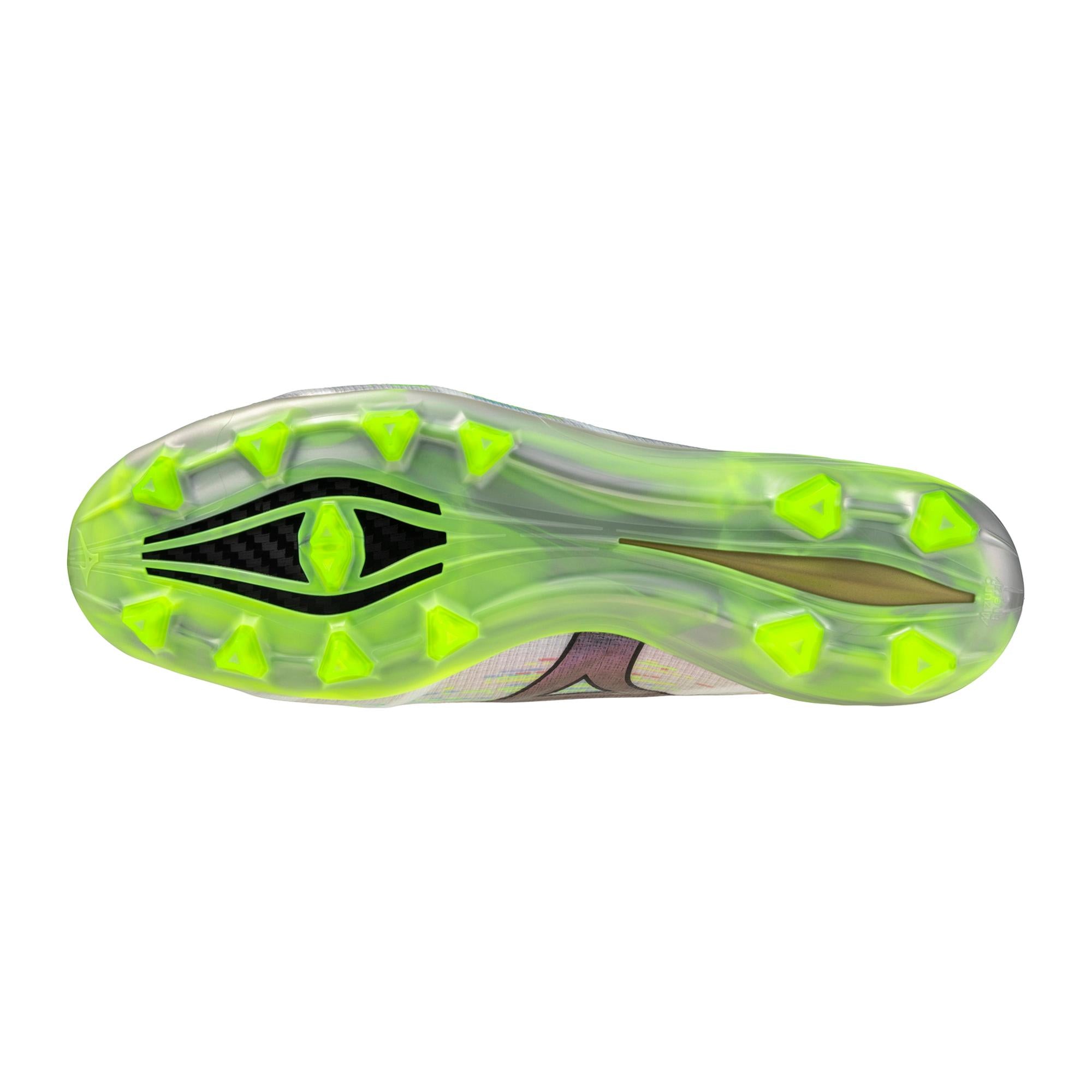 MIZUNO A II Japan FG Terreno firme Blanco/Verde neón