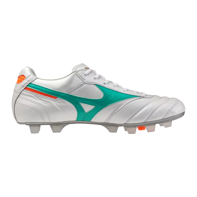 Mizuno Morelia II Japan FG Botas de fútbol para hombre - Blanco/Arcadia