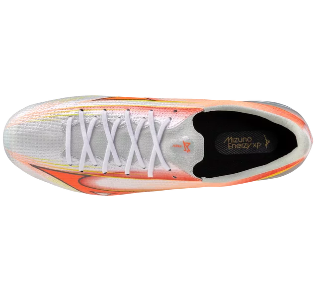 Mizuno Alpha III Japan FG Men's Soccer Cleats - White/Orange