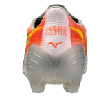 Mizuno Alpha III Japan FG Men's Soccer Cleats - White/Orange