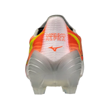Botines de Fútbol Mizuno Alpha III Elite FG para Hombre - Blanco/Naranja