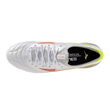 Mizuno Morelia Neo V Beta Japan FG Men's Soccer Cleats - White/Orange