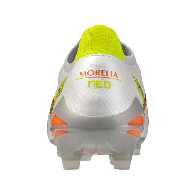 Mizuno Morelia Neo V Beta Japan FG Men's Soccer Cleats - White/Orange