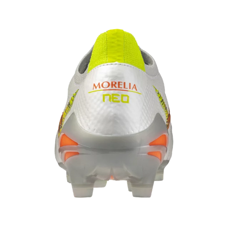 Mizuno Morelia Neo V Beta Japan FG Men's Soccer Cleats - White/Orange