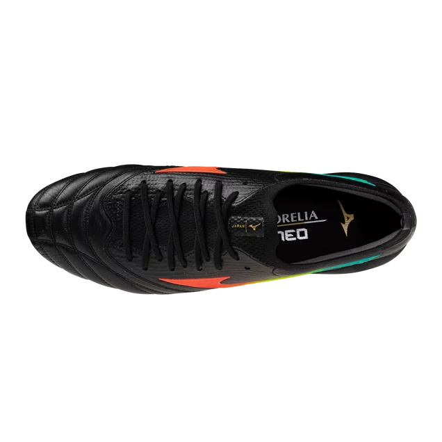 Botas de fútbol para hombre Mizuno Morelia Neo V Beta Japan FG - Negro/Naranja