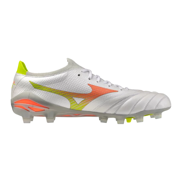 Mizuno Morelia Neo V Beta Elite FG Men's Soccer Cleats - White/Orange