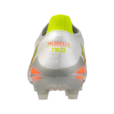 Mizuno Morelia Neo V Beta Elite FG Men's Soccer Cleats - White/Orange