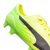 PUMA Evospeed 17 SL FG Firm Ground Soccer Cleats - Safety Yellow/Black/Green Gecko