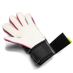 Guantes de portero PUMA Evopower Grip 2.3 RC en color rosa brillante y amarillo de seguridad