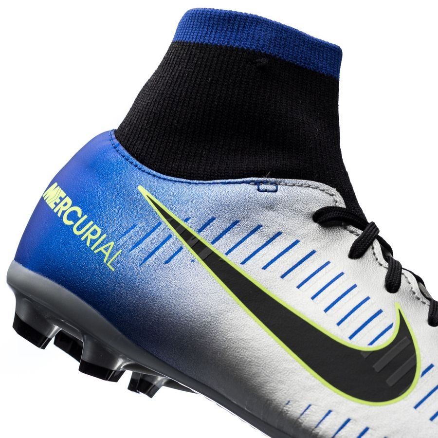 Nike Kids' Neymar Jr. Mercurial Victory VI Dynamic Fit (FG) Firm-Ground Football Boot Racer Blue/Black/Volt