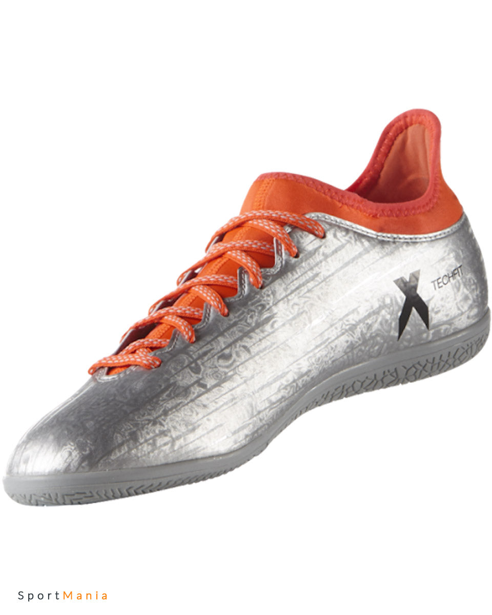 Zapatillas de fútbol sala adidas X 16.3 IN para hombre - Plata/Negro/Rojo