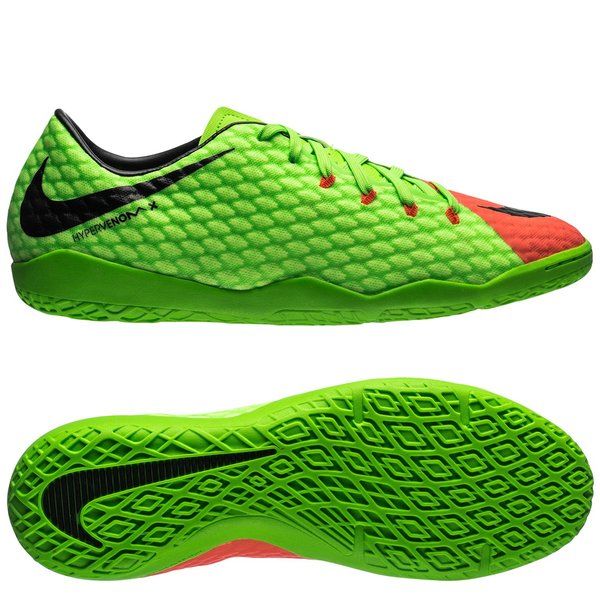 Nike Kids' Jr. Hypervenom Phade III (FG) Firm-Ground Football Boot Electric Green/Black